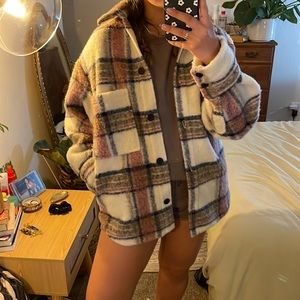 Zara Plaid Coat, Size Small